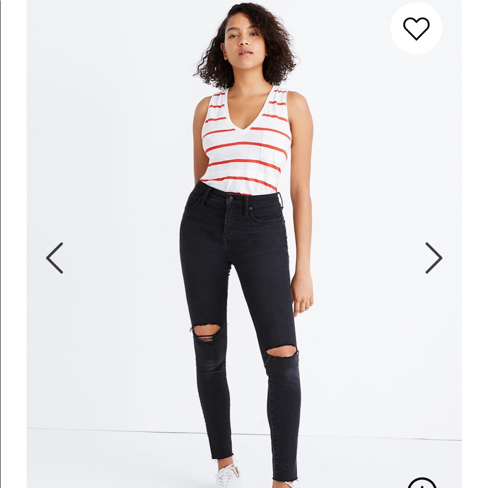 Madewell Curvy High-Rise Skinny Jeans in Black Sea